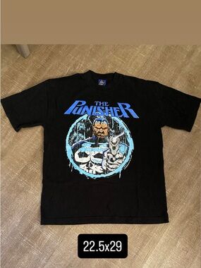 Vintage rush vintagerush The Punisher black men’s large tee  #marvel #superhero